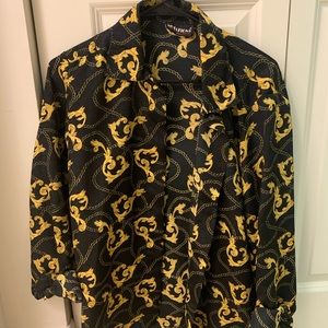 Vintage chain link print blouse